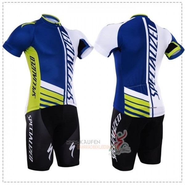 Specialized Kurzarmtrikot 2018 und Kurze Tragerhose Blau Grun Wei