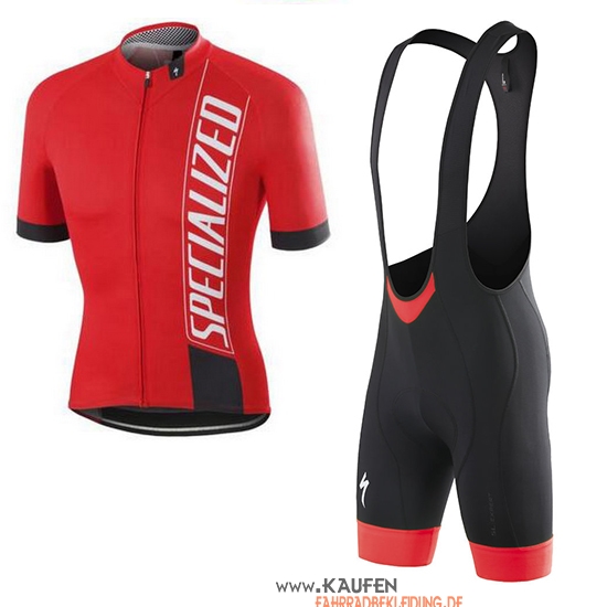 Specialized Kurzarmtrikot 2016 und Kurze Tragerhose Rot Wei Shwarz