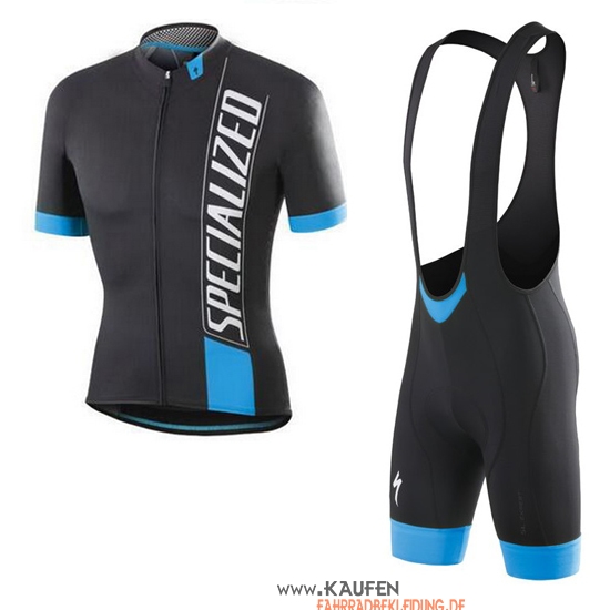 Specialized Kurzarmtrikot 2016 und Kurze Tragerhose Shwarz Wei Blau