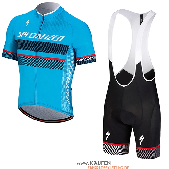 Specialized Kurzarmtrikot 2018 und Kurze Tragerhose Blau Shwarz Rot