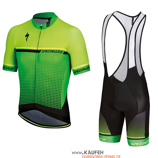 Specialized Kurzarmtrikot 2018 und Kurze Tragerhose Gelb Grun Shwarz