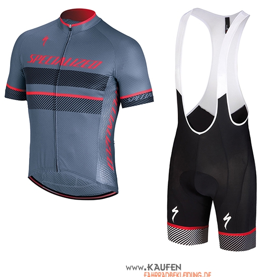 Specialized Kurzarmtrikot 2018 und Kurze Tragerhose Grau Rosa