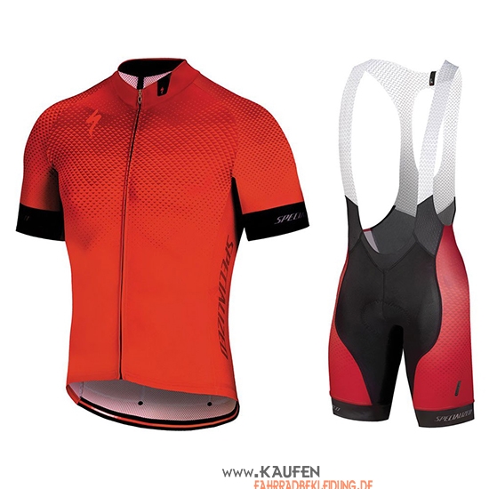 Specialized Kurzarmtrikot 2018 und Kurze Tragerhose Orange Shwarz(1)