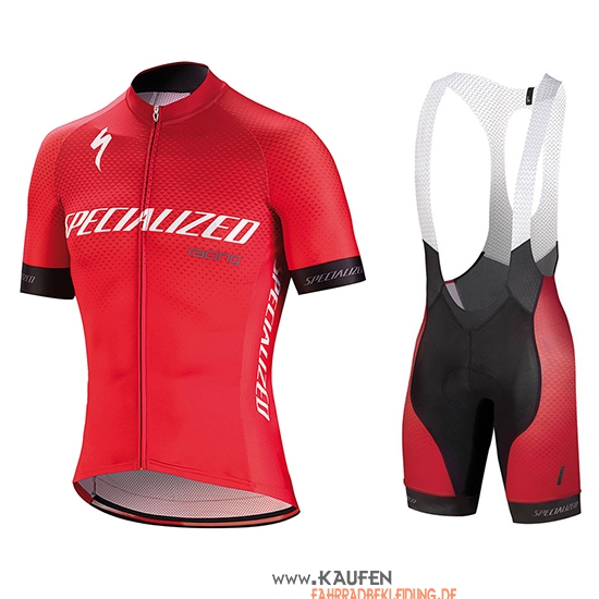 Specialized Kurzarmtrikot 2018 und Kurze Tragerhose Rot Wei Shwarz