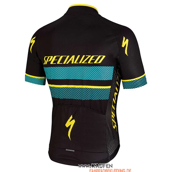 Specialized Kurzarmtrikot 2018 und Kurze Tragerhose Shwarz Blau Gelb