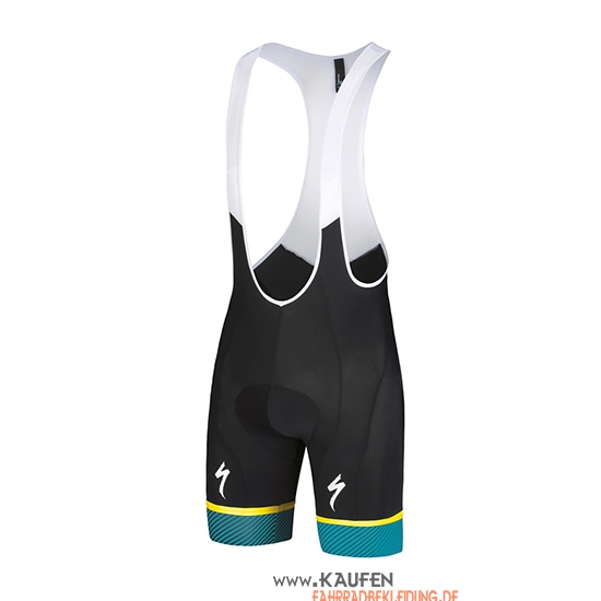 Specialized Kurzarmtrikot 2018 und Kurze Tragerhose Shwarz Blau Gelb