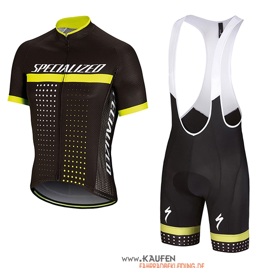 Specialized Kurzarmtrikot 2018 und Kurze Tragerhose Shwarz Gelb