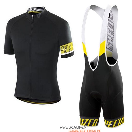 Specialized Kurzarmtrikot 2018 und Kurze Tragerhose Shwarz Gelb Wei