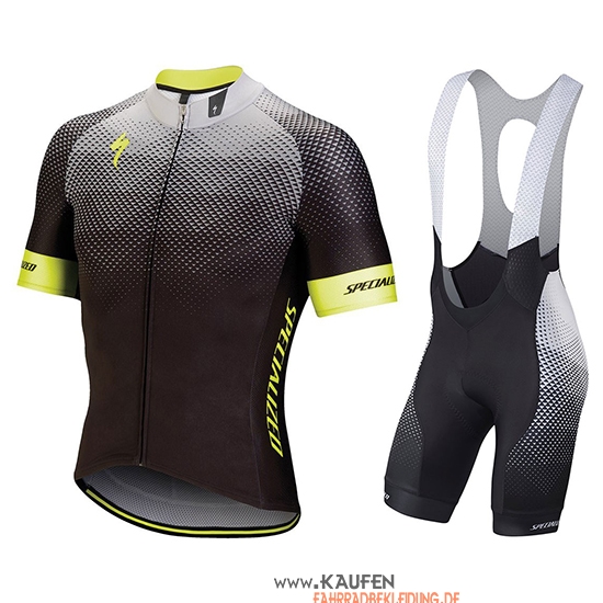 Specialized Kurzarmtrikot 2018 und Kurze Tragerhose Shwarz Grau Gelb