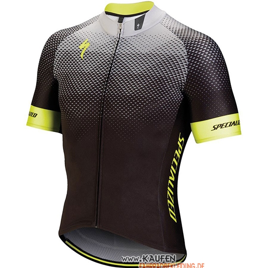 Specialized Kurzarmtrikot 2018 und Kurze Tragerhose Shwarz Grau Gelb