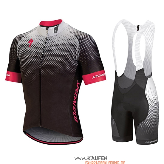 Specialized Kurzarmtrikot 2018 und Kurze Tragerhose Shwarz Grau Rosa