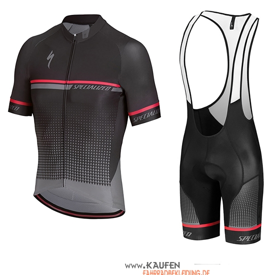 Specialized Kurzarmtrikot 2018 und Kurze Tragerhose Shwarz Graun Rot