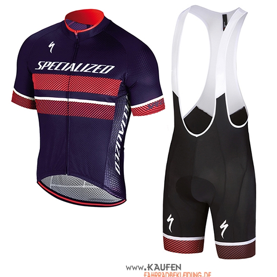 Specialized Kurzarmtrikot 2018 und Kurze Tragerhose Volett Rot