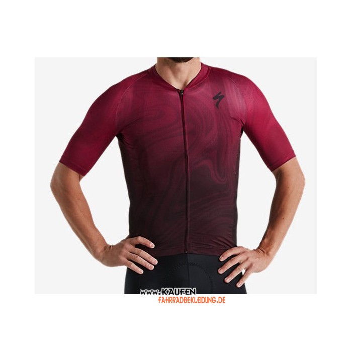 2021 Specialized Kurzarmtrikot und Kurze Tragerhose Shwarz Rot