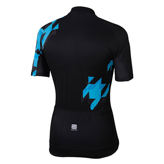 Sportful Kurzarmtrikot 2017 und Kurze Tragerhose shwarz und blau