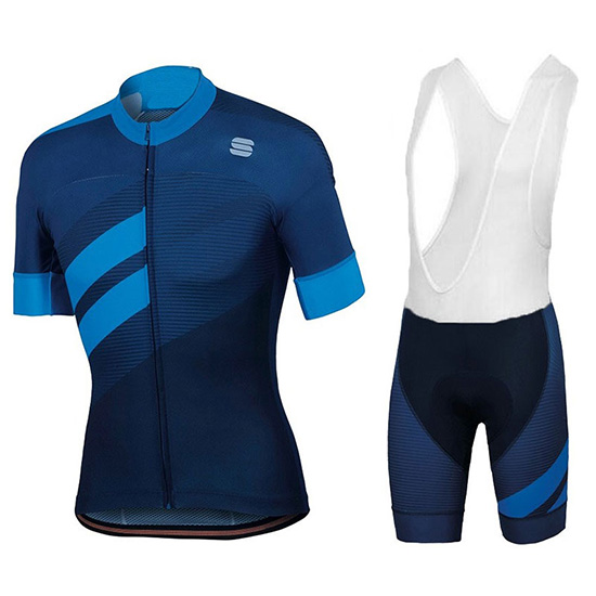 Sportful Kurzarmtrikot 2018 und Kurze Tragerhose Aus Blau