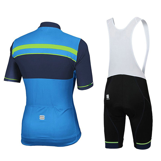 Sportful Kurzarmtrikot 2018 und Kurze Tragerhose Blau