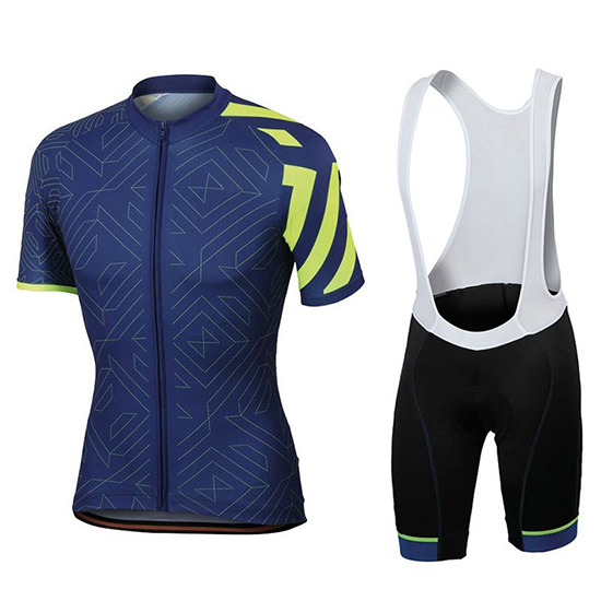 Sportful Kurzarmtrikot 2018 und Kurze Tragerhose Prism Aus Blau