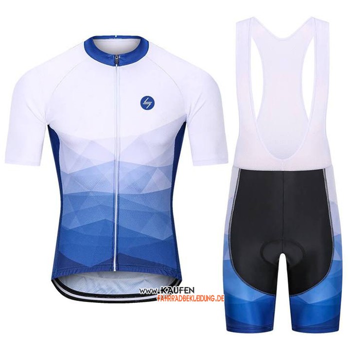 2021 Steep Kurzarmtrikot und Kurze Tragerhose Blau