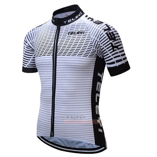 Teleyi Bike Kurzarmtrikot 2019 und Kurze Tragerhose Wei Shwarz