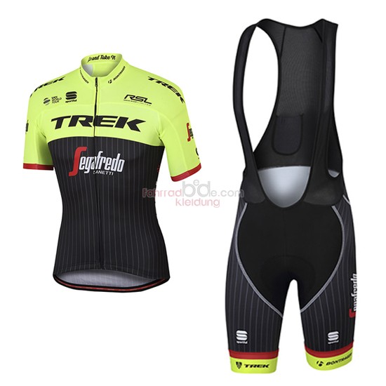 Trek Segafredo Kurzarmtrikot 2017 Und Kurze Tragerhose Shwarz Und grün