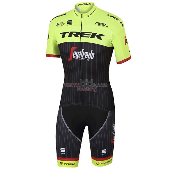 Trek Segafredo Kurzarmtrikot 2017 Und Kurze Tragerhose Shwarz Und grün 