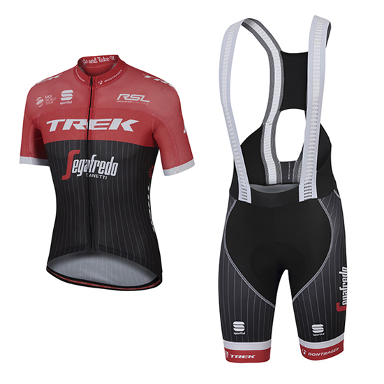 Trek Segafredo Kurzarmtrikot 2017 Und Kurze Tragerhose Shwarz Und rot