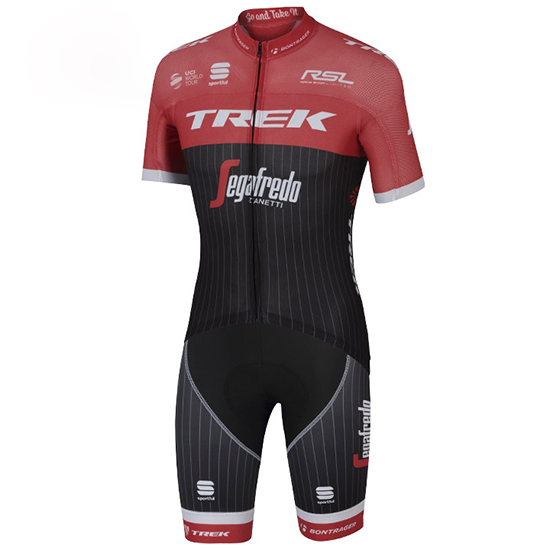 Trek Segafredo Kurzarmtrikot 2017 Und Kurze Tragerhose Shwarz Und rot 