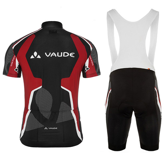 Vaude Kurzarmtrikot 2018 und Kurze Tragerhose Shwarz Und rot