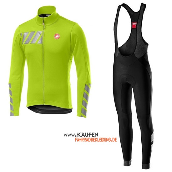 Castelli Raddoppia 2 Langarmtrikot 2019 und Lange Tragerhose Grun Silber