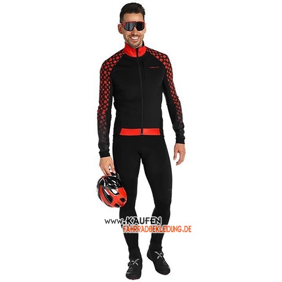 Nalini CRIT 3l 2.0 Langarmtrikot 2019 und Lange Tragerhose Shwarz Rot