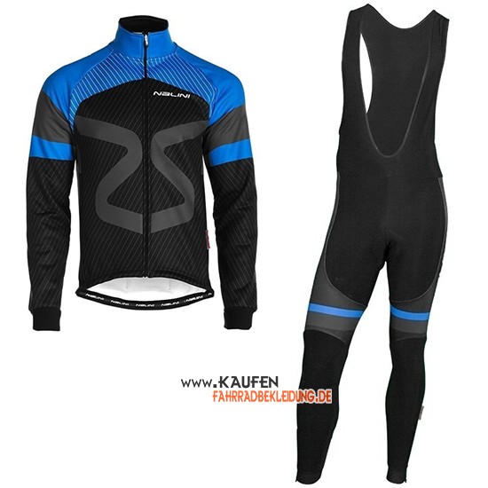 Nalini Langarmtrikot 2019 und Lange Tragerhose Shwarz Blau