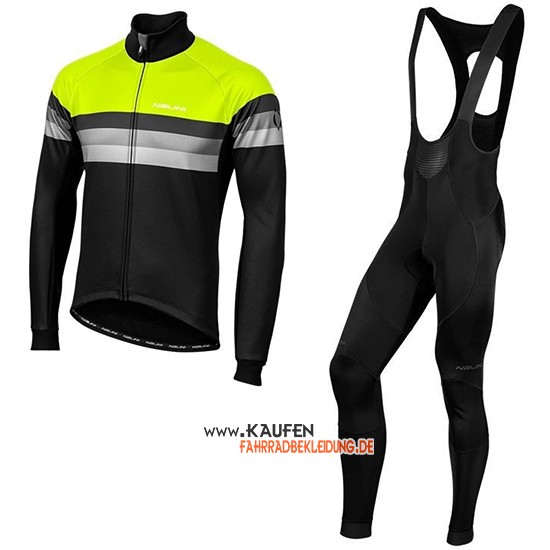 Nalini Warm 2.0 Langarmtrikot 2019 und Lange Tragerhose Shwarz Grun