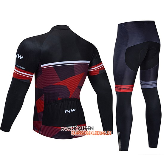 Northwave Langarmtrikot 2019 und Lange Tragerhose Shwarz Rot Wei