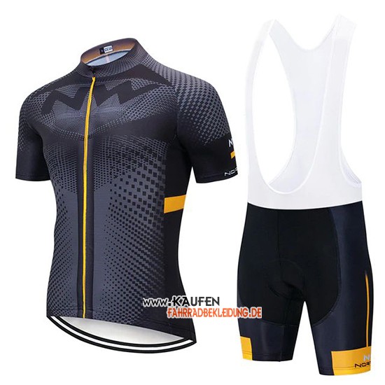 Northwave Kurzarmtrikot 2020 und Kurze Tragerhose Grau Shwarz Gelb