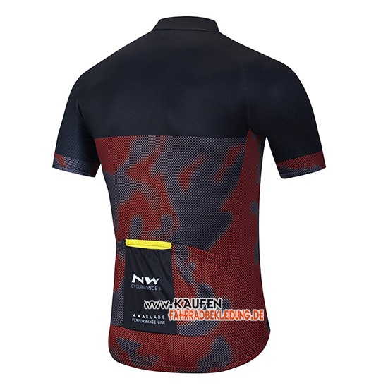 Northwave Kurzarmtrikot 2020 und Kurze Tragerhose Shwarz Grau Rot