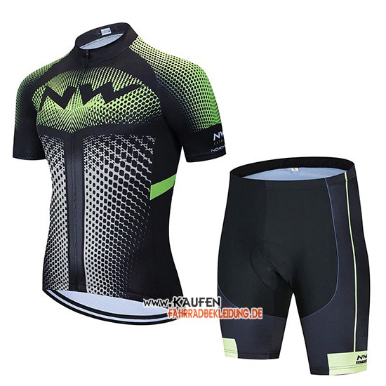Northwave Kurzarmtrikot 2020 und Kurze Tragerhose Shwarz Wei Grun