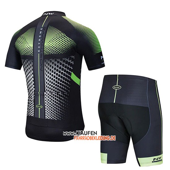 Northwave Kurzarmtrikot 2020 und Kurze Tragerhose Shwarz Wei Grun