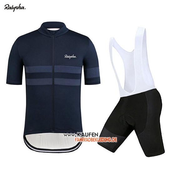 Rapha Kurzarmtrikot 2019 und Kurze Tragerhose Dunkel Blau