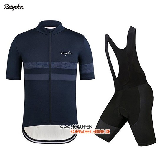 Rapha Kurzarmtrikot 2019 und Kurze Tragerhose Dunkel Blau