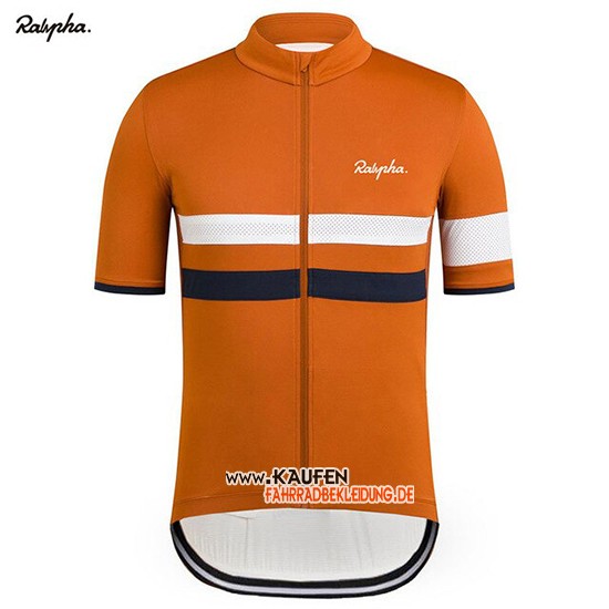 Rapha Kurzarmtrikot 2019 und Kurze Tragerhose Orange Wei