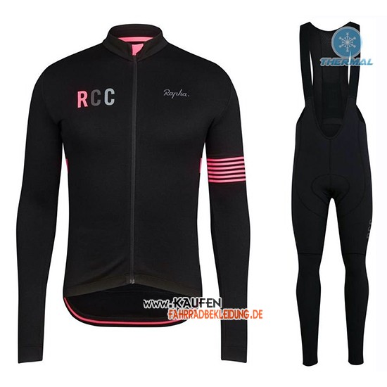 Rapha Langarmtrikot 2019 und Lange Tragerhose Shwarz Rosa