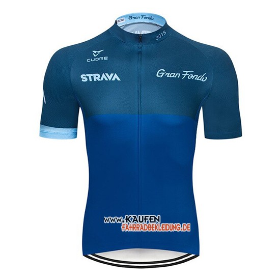 STRAVA Kurzarmtrikot 2019 und Kurze Tragerhose Dunkel Blau