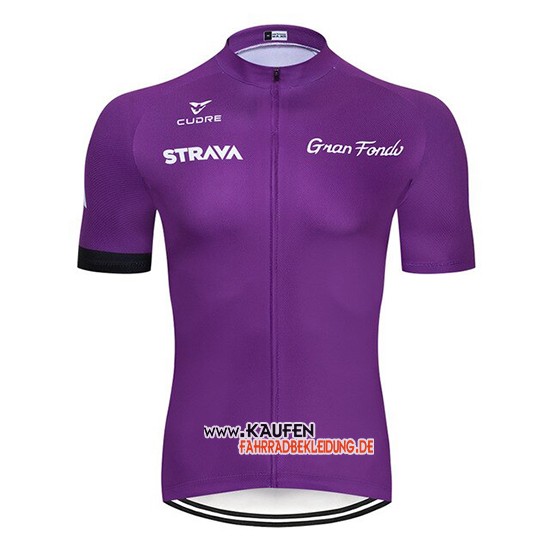 STRAVA Kurzarmtrikot 2019 und Kurze Tragerhose Dunkel Volett