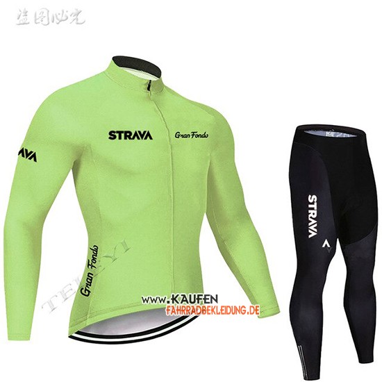 STRAVA Langarmtrikot 2019 und Lange Tragerhose Klar Grun