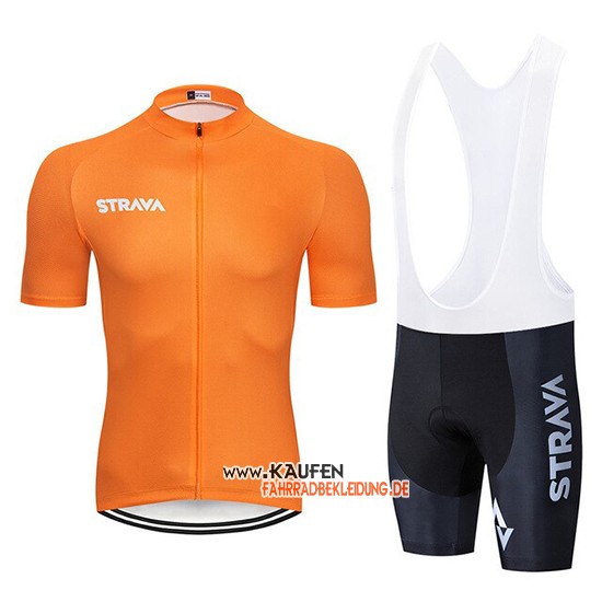 STRAVA Kurzarmtrikot 2019 und Kurze Tragerhose Orange