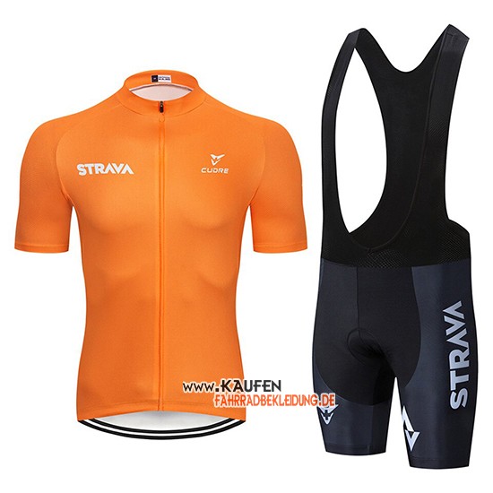 STRAVA Kurzarmtrikot 2019 und Kurze Tragerhose Orange