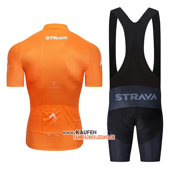 STRAVA Kurzarmtrikot 2019 und Kurze Tragerhose Orange