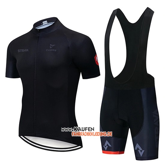STRAVA Kurzarmtrikot 2019 und Kurze Tragerhose Shwarz