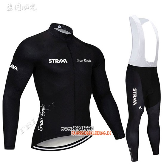 STRAVA Langarmtrikot 2019 und Lange Tragerhose Shwarz